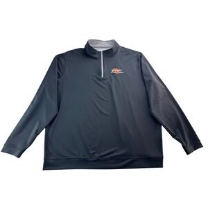 Peter Millar‎ Crown Mens 3XL 1/4 Zip Pullover Top Shirt Black Jet Vac Equipment